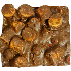 Rocky Road Raspberry and Macadamia Milk Chocolate Block 500g