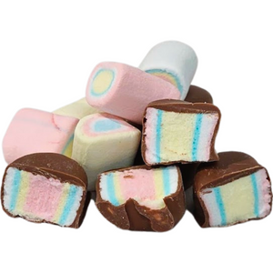 Frochies Rainbow Tubes Marshmallow chocolate coated freeze dried lollies
