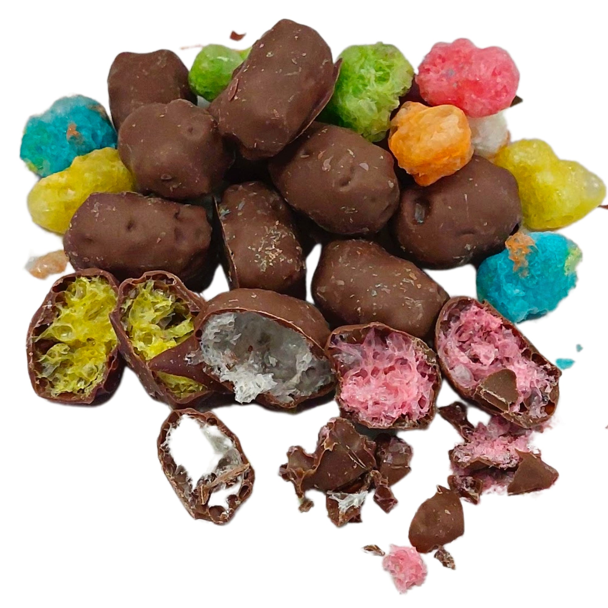 Frochies Gummi Bears chocolate coated freeze dried candy lollies