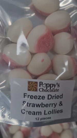 Freeze Dried Strawberry and Cream Lollies